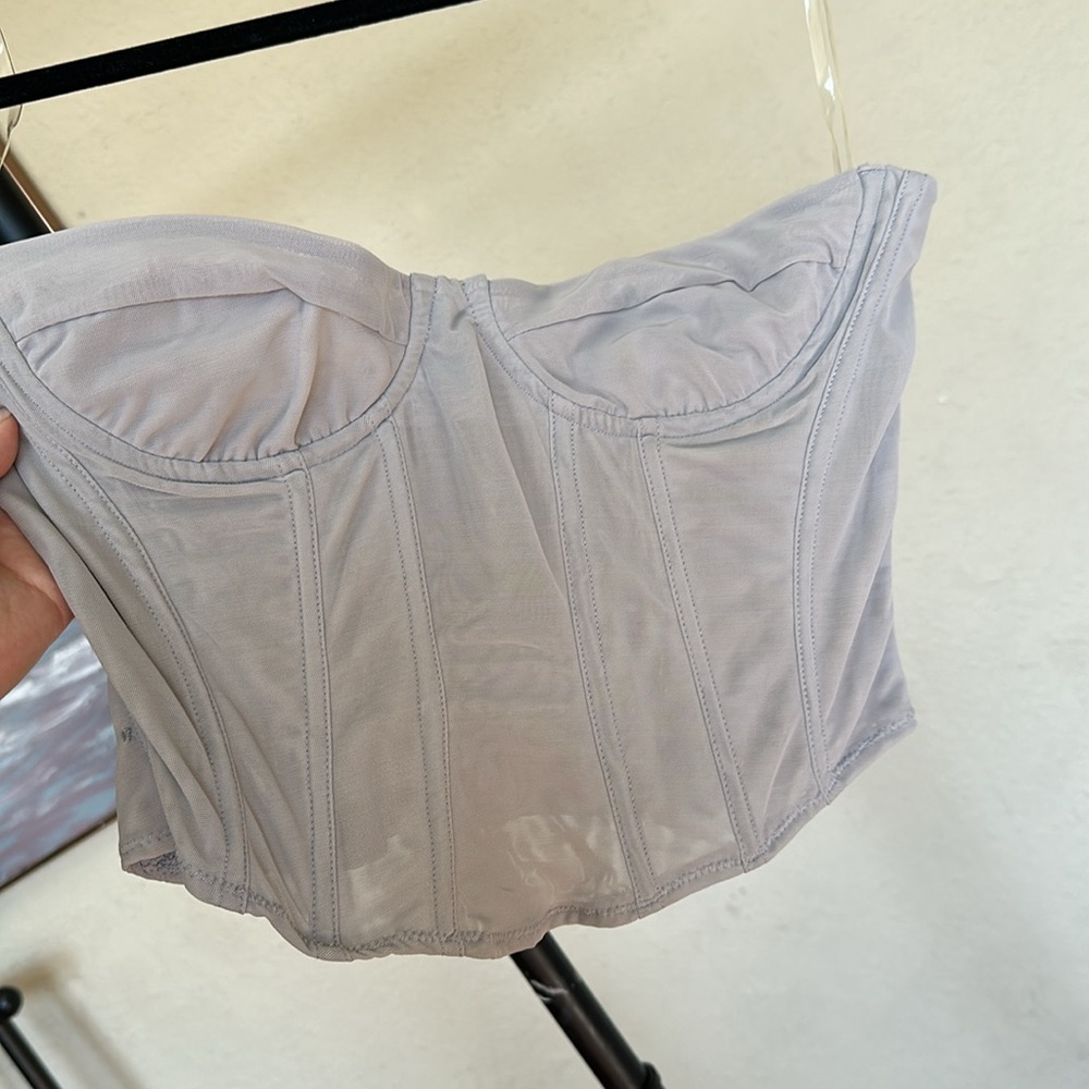 House of CB Silver Gray Corset Top - Picture 4 of 14
